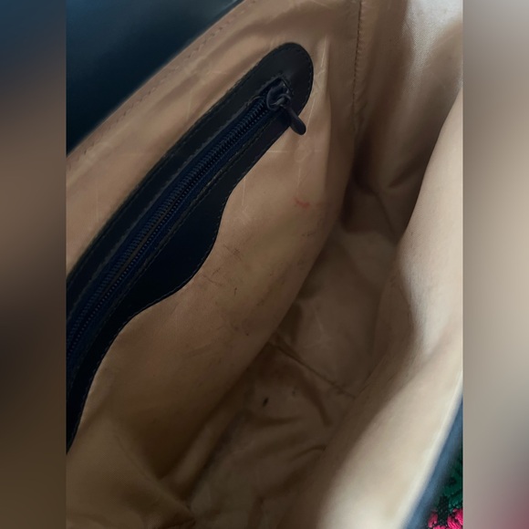 Vintage Del Rio Black Genuine Leather Saddle Crossbody Shoulder Bag - Picture 14 of 16